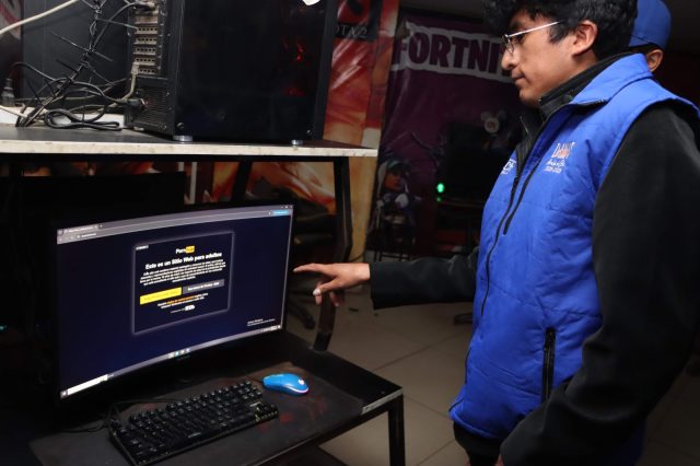 EN CHILCA REALIZAN OPERATIVO A CABINAS DE INTERNET Y CENTROS DE JUEGO