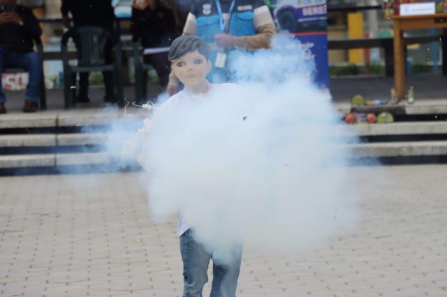 CODISEC DE CHILCA REALIZA IMPACTANTE DEMOSTRACIÓN SOBRE LA PELIGROSIDAD DEL USO DE COHETES