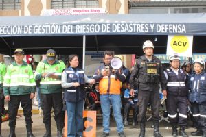 SIMULACRO MOVILIZÓ A VECINOS ANTE INCENDIO EN CHILCA